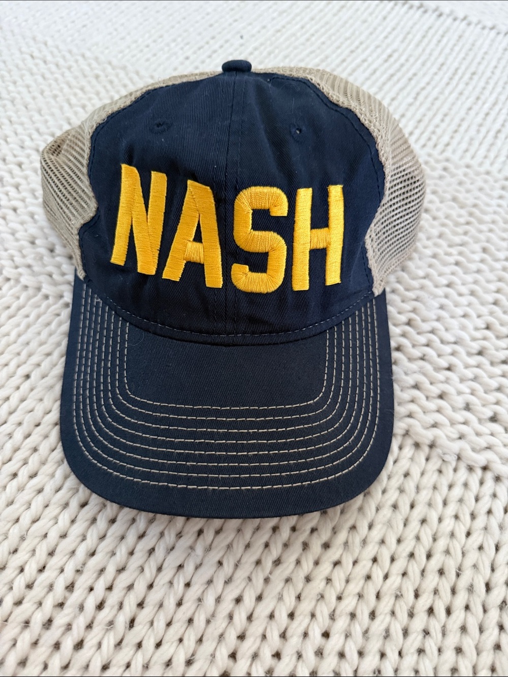 The Game Navy and Tan 'NASH' Trucker Hat